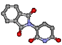 Thalidomide molecule, copyright 2008 GxPconsult Ltd.